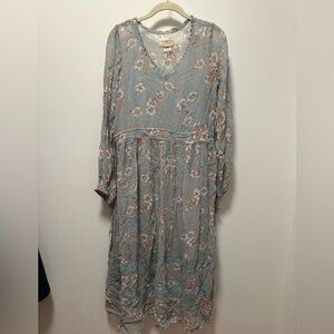 Denim & Supply Ralph Lauren Sheer Floral Cottagecore Dress with Slip